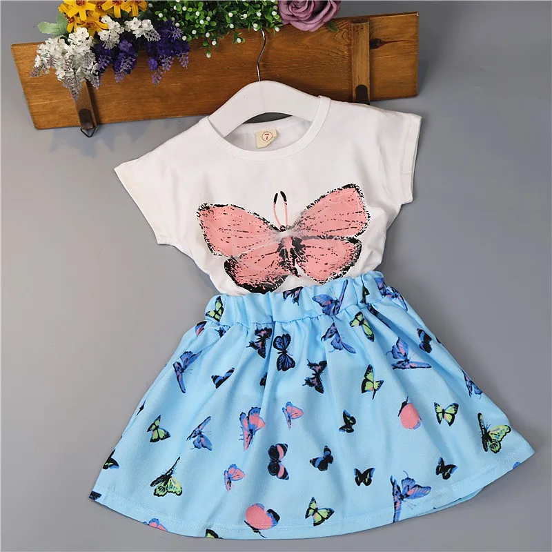 Alibaba Com Kids Girls Wear Clothes Tops+skirt Summer Child Clothing ...