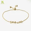 Wholesale stretch beaded bracelet engrave create yellow gold bracelet