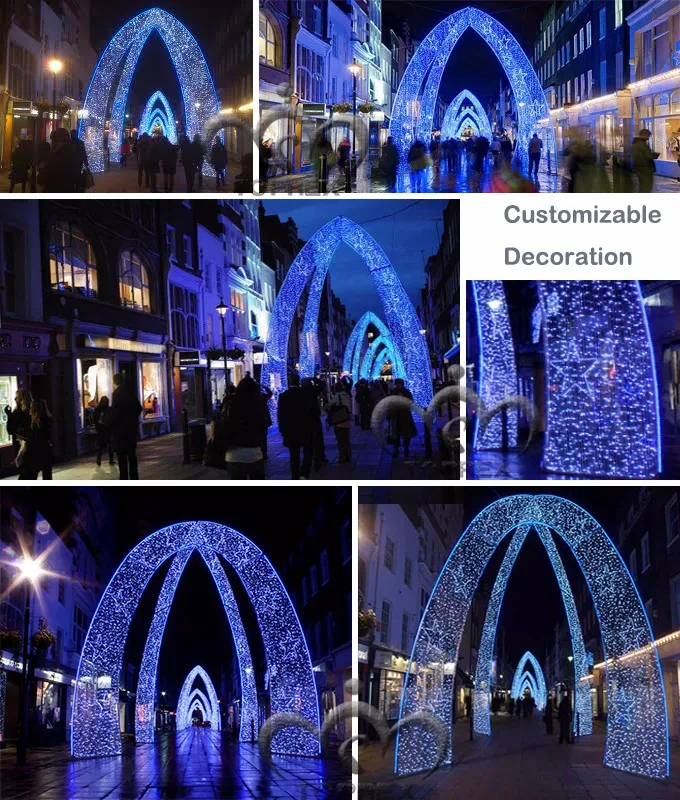 2017 new-type blue christmas tree arch rgb led lights