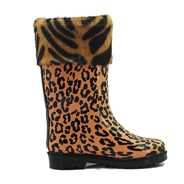 leopard print rain boots