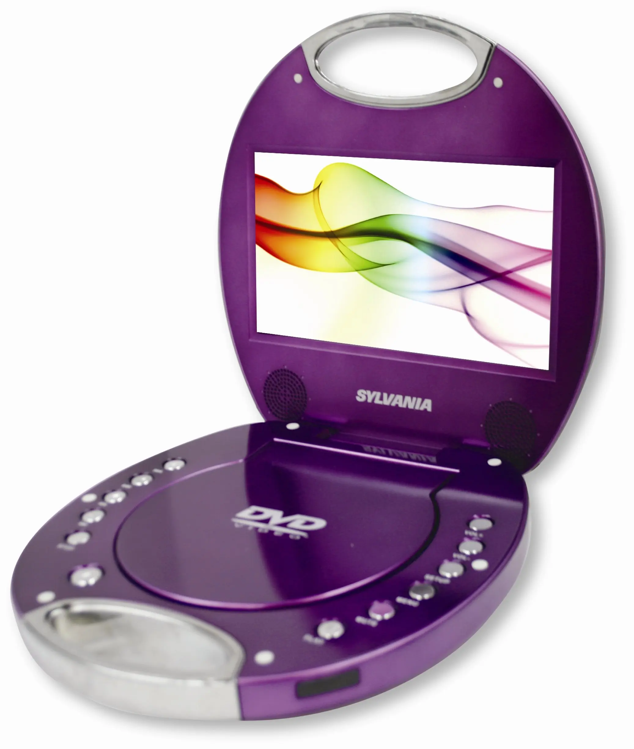 Get Quotations · Sylvania SDVD7046-Purple 7-Inch Portable DVD Player with  Integrated Handle, Purple