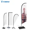 Fashion Wind Blade Sale Dye Sublimation Feather Flying Beach Flag Banner For New Shop Open
