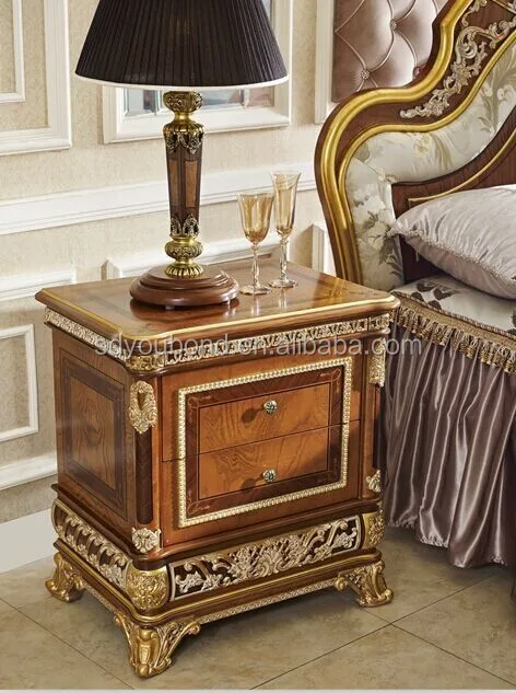 0062 muebles de dormitorio de lujo real, oro cama, elegante juego ...