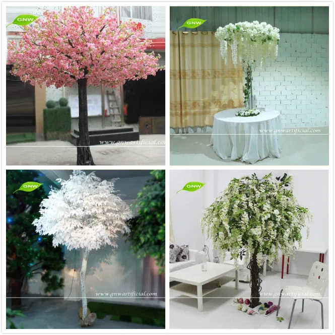 Gnw 8ft White Artificial Trees Cherry Blossoms For Sale With Silk