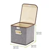 multipurpose private label waterproof cube black bin storage container closet tools foldable storage box with lid,bedroom living