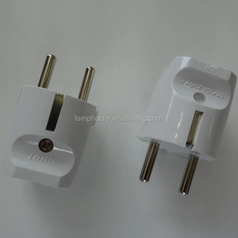 European Plug Round Pins Electric Plug Middle East Abs Male Pins