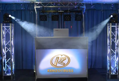 Portable Aluminum Mobile Lighting Truss Vertical Totem Curved Totem Truss