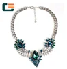 Three Floral pendants exaggerative necklaces with crystal