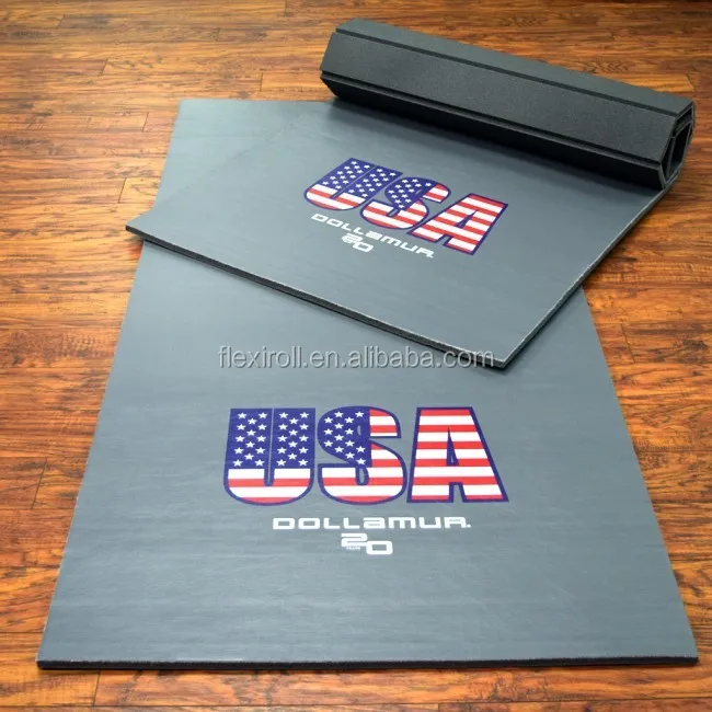 Hot Sale Dollamur Roll Out Uww Wrestling Mat / Home Wrestling Mat