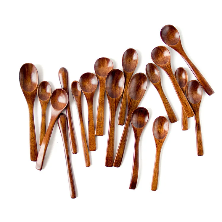 FQ brand ice cream customized soup yogurt feeding small wooden baby spoon