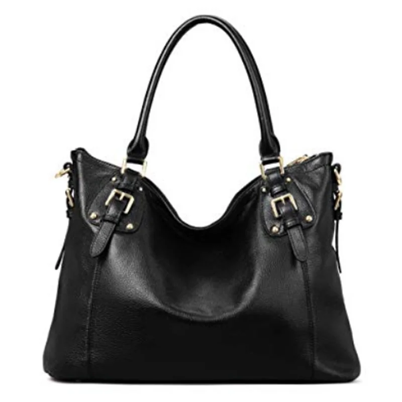 China Factory Fashion Genuine Or Artificial Leather Black Color Designer Handbag