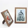 Custom logo wholesale luxury solid walnut wood photo frame for 4 x 6 inches 5 x 7 inches