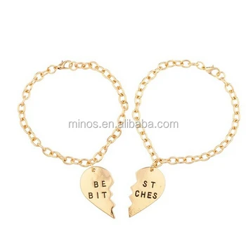 Gold Heart Bracelet Whole Best Es Bff Friends Gold Heart Bracelet Whole Best Es Bff Friends Forever Set