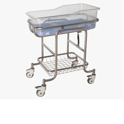 Hospital stainless steel baby cot for nursing care with cheap price