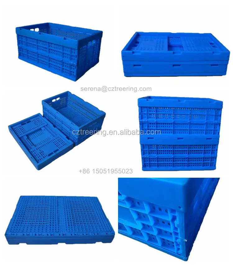 Large Foldable Industrial Square Plastic Collapsible Storage Fruit