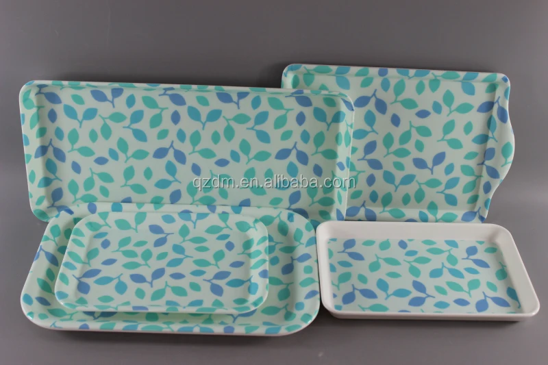 Homeware Melamine tray Plastic tray Set Non-slip surface