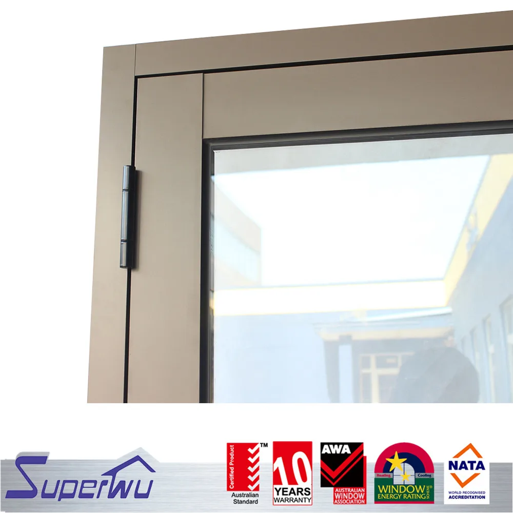 Thermal break aluminum hinged doors aluminum double tempered glass doors french door