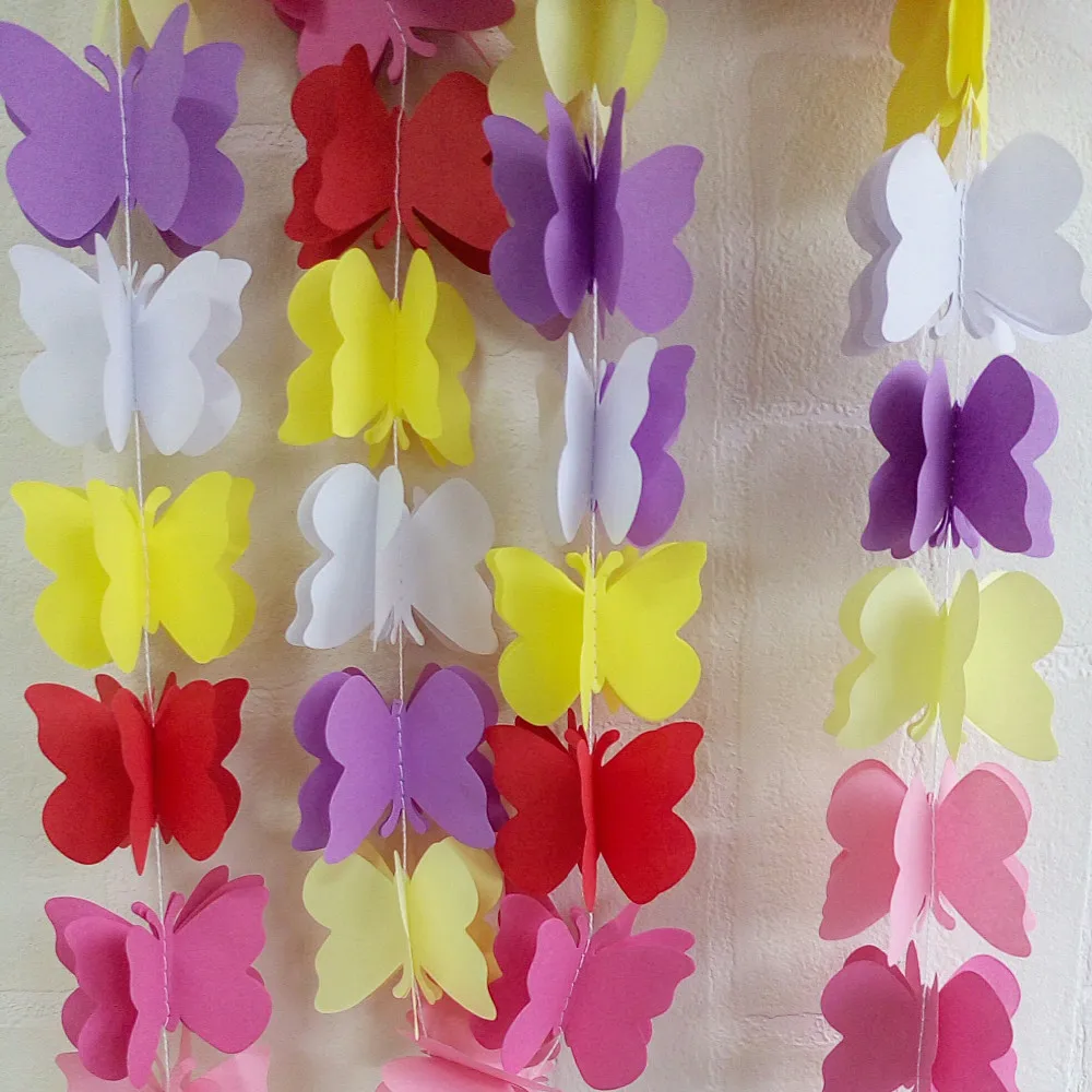 paper butterfly garland
