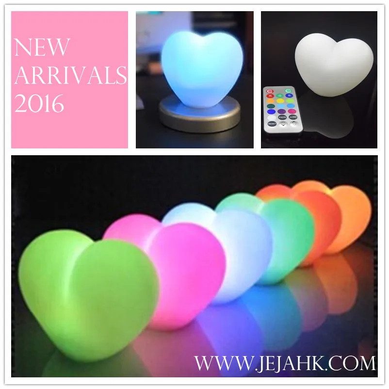 Hot New Colorful Led Luminous Loving Heart Shaped Led Light 3d
