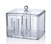 Transparent Acrylic Cotton Tape Storage Box Makeup Organizer Cotton Buds Dispenzer Cotton Swabs Holder