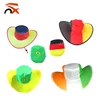 custom printed 100% polyester pure polyester German country flag folding cowboy hat