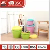 Muti-function plastic small kids toys storage stool/chair with seat and handle