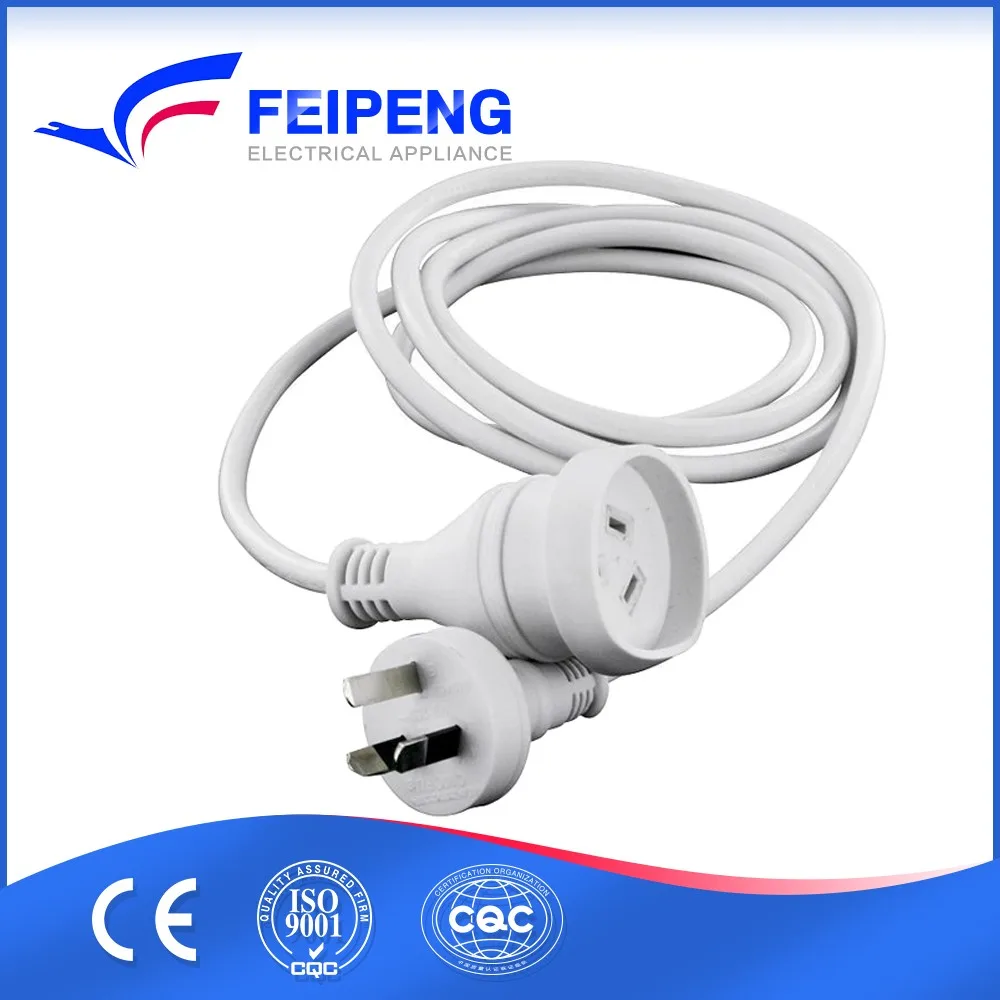 3outlet Male To Female Ends Electric Power Cord Buy Power Cord