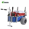 Marine Beach Cart Surf Fishing Rod Cart On Wheels Pier Deck Rod Holder