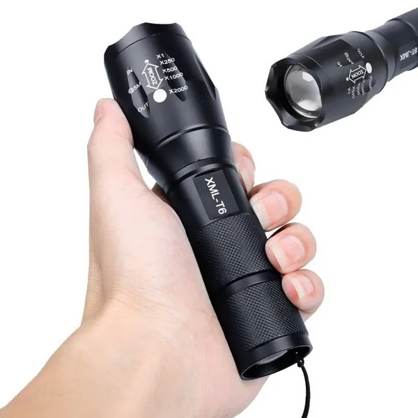 Zoomable 5 Modes Rechargeable Led Torch Flashlight Led Flashlight Torch
