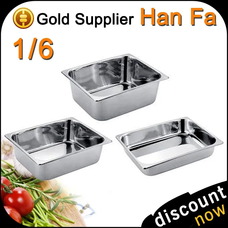 1/6 stainless steel gn pan gastronorm pans for canteen, View stainless ...