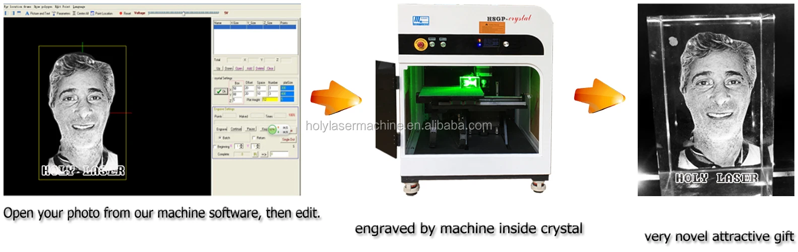 Portable Inside Glass/crystal Cube 3d Laser Engraving Machine