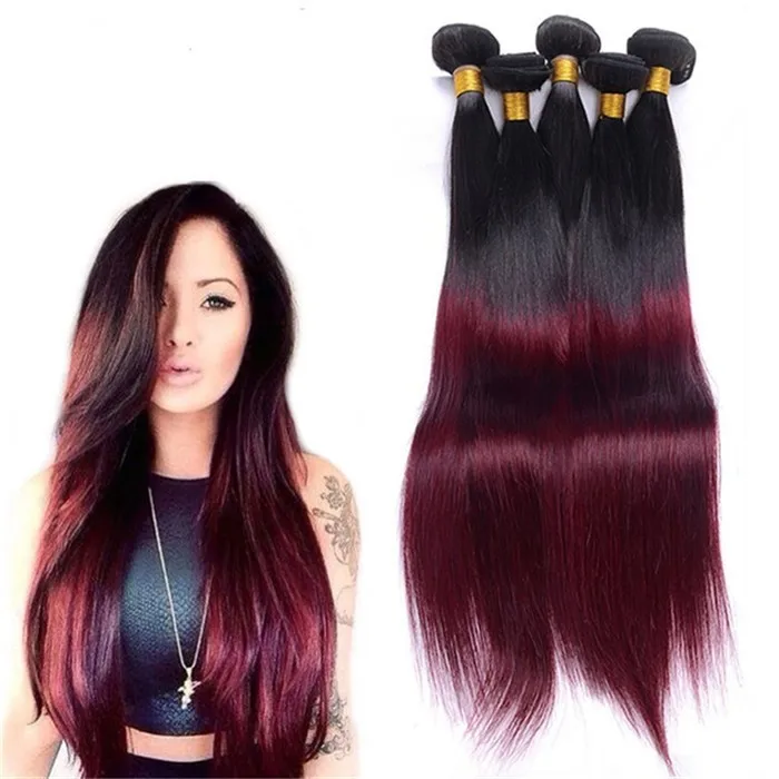 Cheap Peruvian Hair Weave 1b 4 27 Honey Blonde Ombre Straight Hair