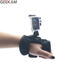 GEEKAM Go pro Accessories 360 Degree Rotation Glove-style Wrist Hand Mount Strap Holder for GoPro Hero 4/3+/3 sj4000 Xiao Mi Yi