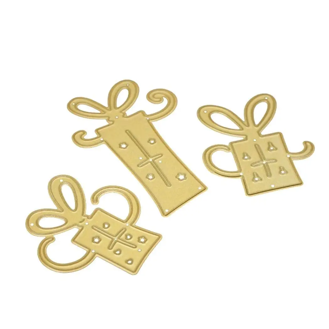 Cutting Dies,Pollyhb New 3D New Metal Cutting Dies Stencil DIY Scrapbooking Embossing Album Paper Card Craft,Cake Birthday Christmas,Gift Box (I:40x45mm 40x45mm 42x65mm)