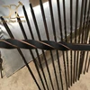square pipe railing Metal Stair Spindles Single and double twist wrought iron railing parts