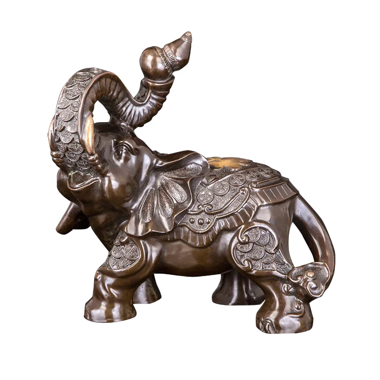 bronze elephant garden statue