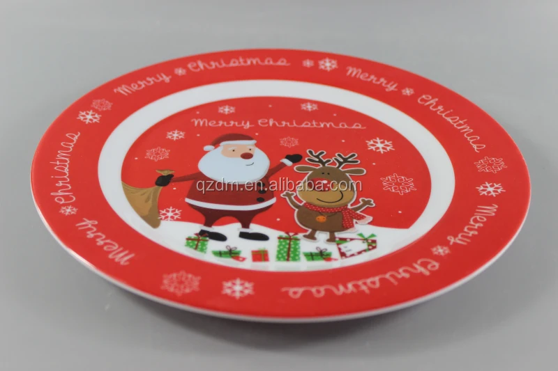Christmas Melamine Round Plate 10inch