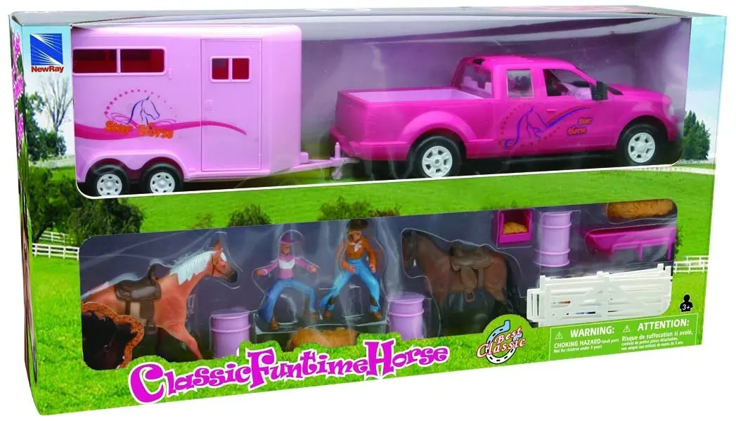 horse trailer and truck toy