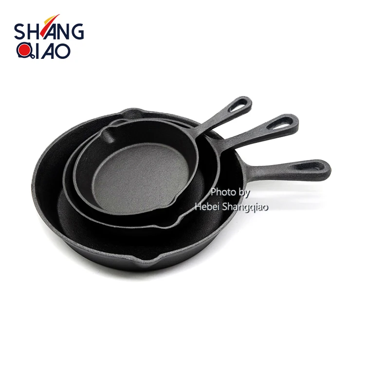 Hotselling Preseasoned Cast Iron Skillet Set 3piece 6 Inch,8 Inch