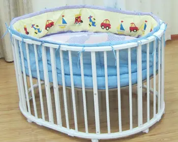 round wooden crib