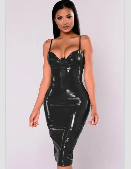 leather dress plus