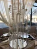 1m glass tube candelabra crystal wedding pillar candle holder set