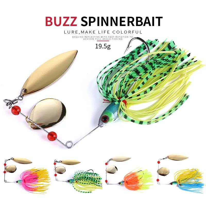 Buzz Bait Metal Jig Spinner Lure 19.5g 4.7cm Spinner Bait Fishing Lure