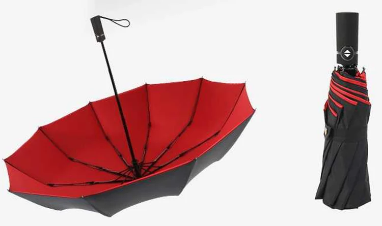 Fold umbrella blue double layer umbrella,fold umbrella with custom print 