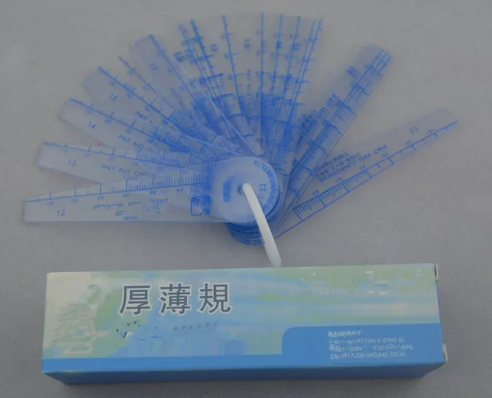 Transparent Plastic Feeler Gauge /plastic Sheet Thickness Gauge Buy