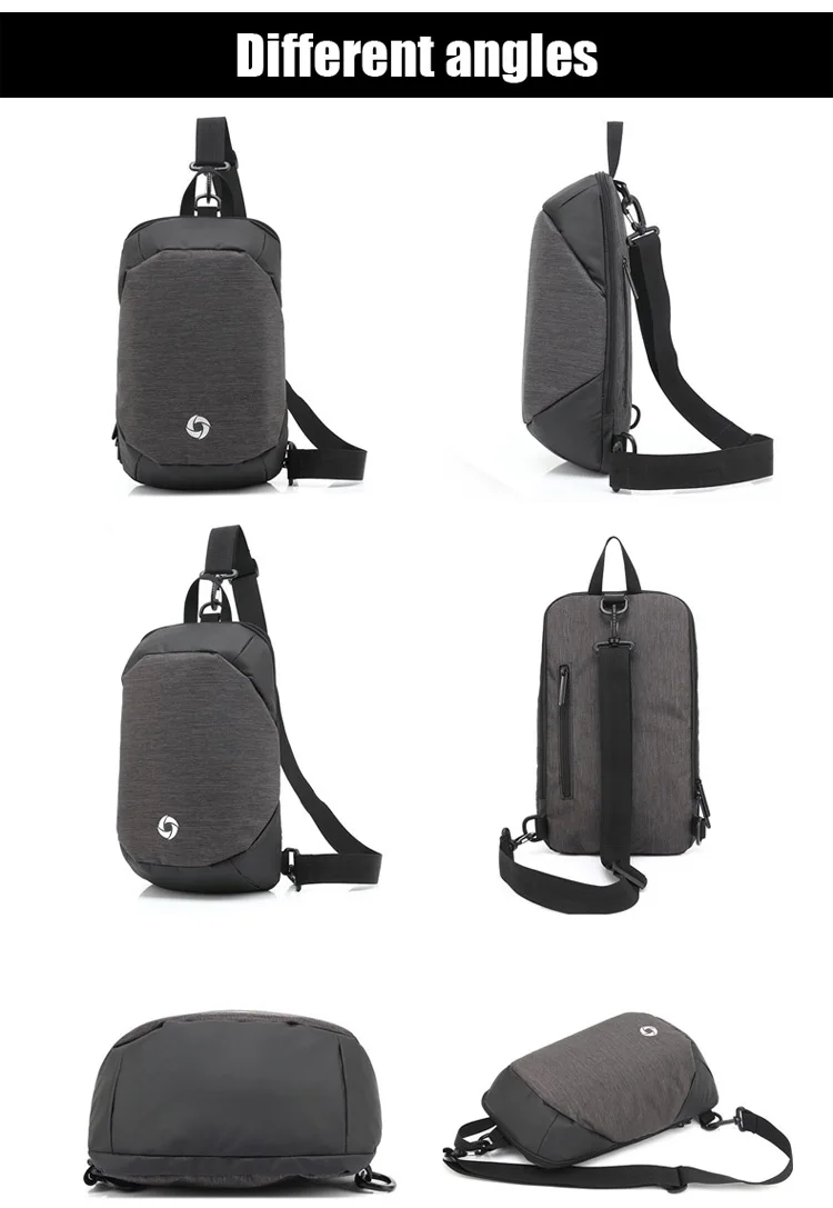 Multi-functional Waterproof Leisure Anti-thief Crossbody Sling Sports Shoulder Chest Satchel Bag for Teenager