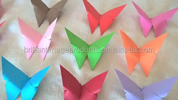 Kertas Origami Kupu Kupu Multicolor Buy Disesuaikan Berbentuk Confetti Popper Partaikupu Kupustarjantungfying Kertas Kupu Kupumenggantung