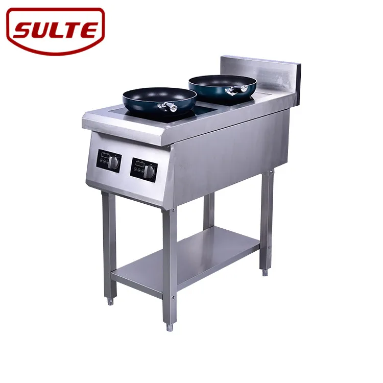 Catering Buffet Equipment Kitchen 3500w Double Induction Cooker/2
