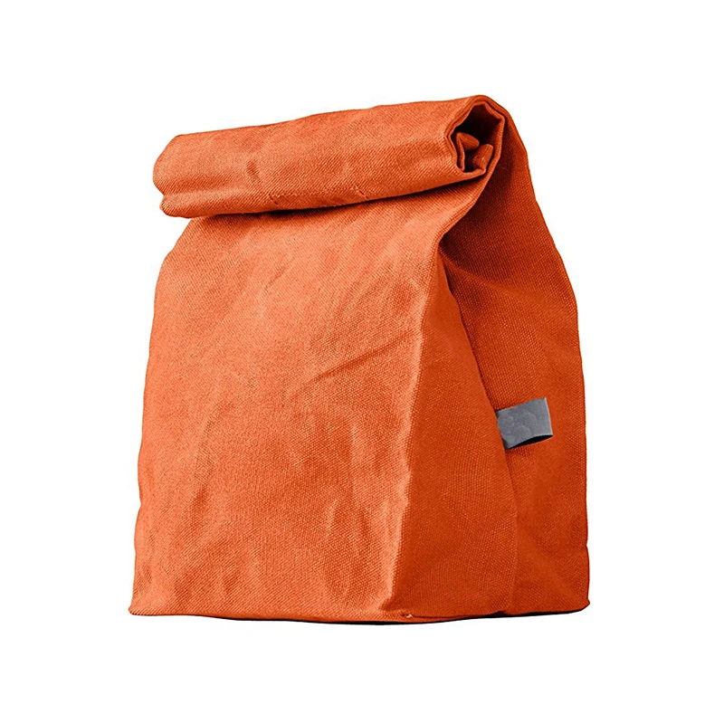 Custom Reusable Ecofriendly Heavy Duty Wax Canvas Insulated Lunch Bag