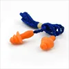 Customized Anti noise protective soundproof PU foam safety earplugs with Rubber Ear Plug